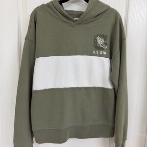 GAP Olive and White Boys sweatsuit